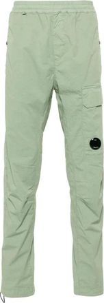 C.P. Company Slim-fit Trousers, male, Green, Size: 2XL Cargo Trousers with Lens Detail