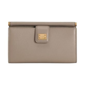 Dolce & Gabbana Plong&eacute; Calfskin Phone Bag - female - Dolce & Gabbana - Wallets & Cardholders - Brown - ONE SIZE - Accessories