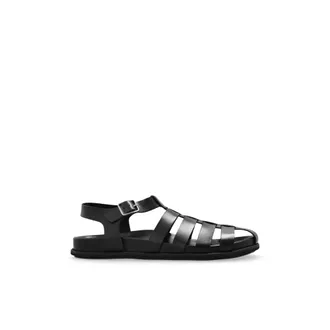 A.P.C. Flat Sandals, male, Black, Size: 8 US Leather sandals