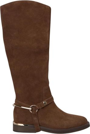 Alma En Pena Platte laars met metalen details - Dames - Hoge Laarzen - Bruin - 39 EU - Schoenen