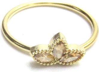 Jessica Elliot Womens Lotus Blossom Ring In Gold/goldenshadow