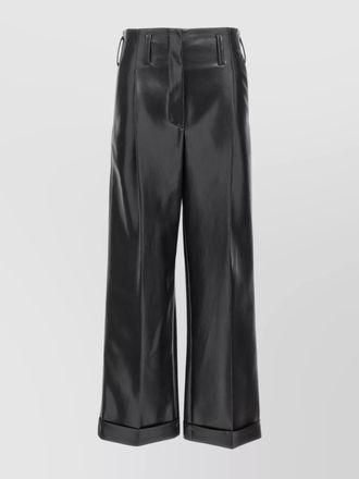 Alberta Ferretti wide leg faux leather trousers