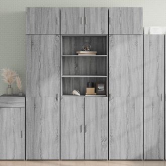 Berkfield Home Highboard Grey Sonoma 70x42.5x185 cm Engineered Wood