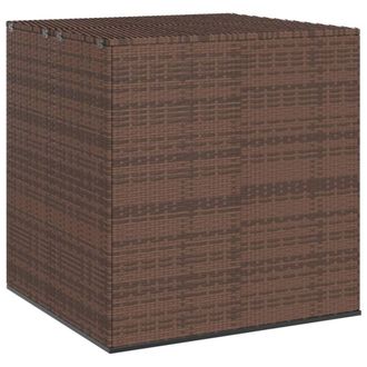Berkfield Home Garden Cushion Box PE Rattan 100x97.5x104 cm Brown
