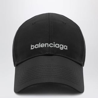 Balenciaga Cappellino techwear nero con dettagli riflettenti