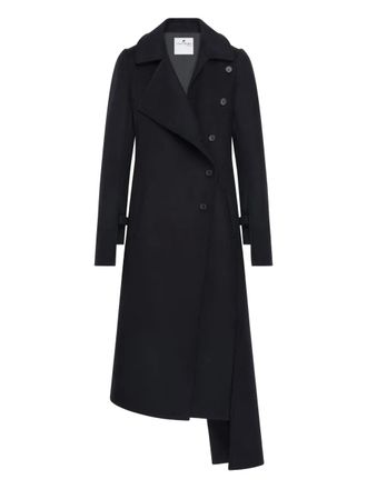 Courr&egrave;ges Oblique asymmetrische jas - Zwart
