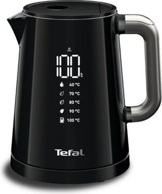 T-fal Smartn Light Hervidor El&eacute;ctrico 1l, Pantalla Digital, 5 Ajustes, Filtro Extra&iacute;ble, 30 Min, Interior Inoxidable, Base Giratoria, Filtro Antical Extra&iacute;b