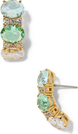 Nadri Mojito Blue J Hoop Earrings in Gold at Nordstrom