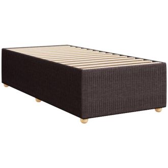 vidaXL Estructura De Cama Sin Colch&oacute;n Tela Marr&oacute;n Oscuro 100x200 Cm Vidaxl