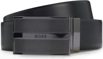 BOSS Reversible belt in Italian leather