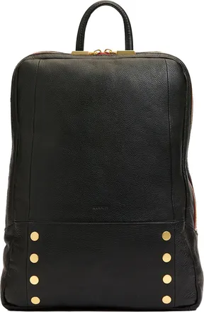 Hammitt Hammitt Hunter Backpack Black Brushed Gold Red Zip Lrg