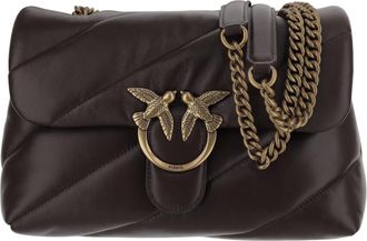 Pinko Quilted Nappa Leather Bag With Love Birds Buckle