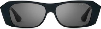 Dita Eyewear Noxya Geometric Rectangular Frame Sunglasses with Tapered Temples