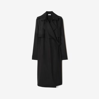 Burberry Wool Trench Dress, Size: 04