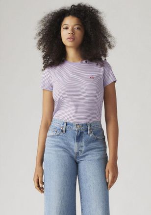 Levi's T-Shirt LEVIS PERFECT TEE, Damen, Gr. XS (34), collegiate stripe he, Single Jersey, Obermaterial: 100% Baumwolle, gestreift, figurbetont normal, Rundh
