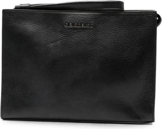 Orciani Su 0200 Lagoon - Heren - Schoudertassen - Zwart - ONE Size - Leer - Tassen