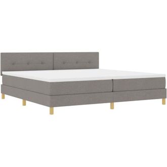 vidaXL Cama Box Spring Con Colch&oacute;n Con Colch&oacute;n Taup&eacute; 200 X 200 Cm Tela Vidaxl