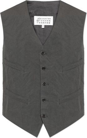 Maison Margiela Vest Met Zakken - Heren - Bodywarmers - Grijs - M - Katoen - Jassen