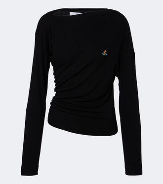 Vivienne Westwood Draped ribbed-knit top