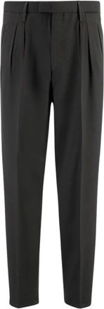 Boglioli Virgin Wool 2-Pleat Broeken - Heren - Nette broeken - Grijs - 3XL - Wol - Broeken