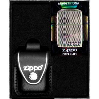 OEM Encendedor Zippo Con Dise&ntilde;o De Patr&oacute;n De L&iacute;nea De Ilusi&oacute;n, Set De Regalo N.&ordm; 3