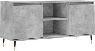 vidaXL Vidaxl - Mueble de tv madera de ingeniería gris hormigón 104x35x50 cm