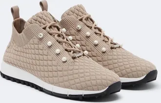 Jimmy Choo London Veles faux pearls embellished sneakers