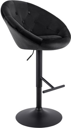 Clp Taburete De Bar London De Terciopelo Negro Negro