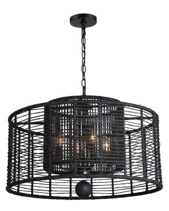 Crystorama Jayna 4 Light Matte Black Chandelier