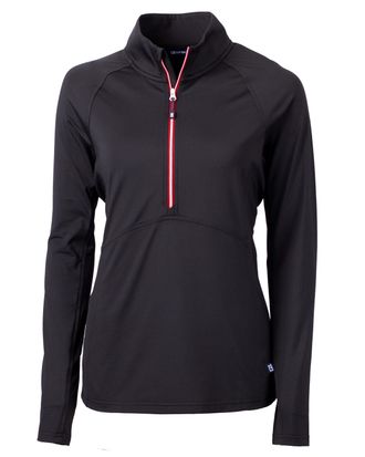 Cutter & Buck Adapt Eco Knit Stretch Recycled Womens Half Zip Pullover Jacket