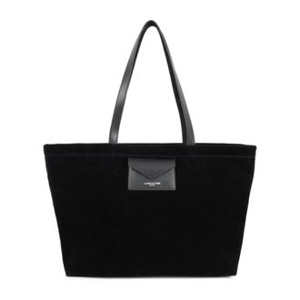 Lancaster Su&eacute;dine KBA Large Zipped Shoulder Tote - female - Lancaster - Shopping Bags - Black - ONE SIZE - Bags