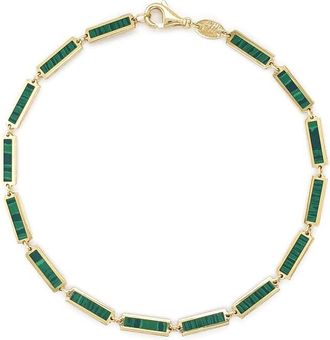 Sabrina Designs 14K Malachite Bar Bracelet