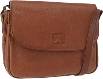 Burberry Pre-owned Vintage Schoudertas - Dames - Vintage Schoudertas - Bruin - ONE Size - Leer - Vintage