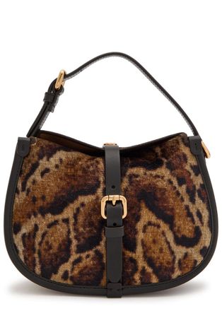 Etro Leopard Velvet and Leather Cross-body bag - Multicoloured - One Size