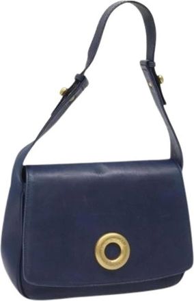 Celine Pre-owned Shoulder Bags, female, Blue, Size: ONE SIZE Pre-owned Leather Shoulder Bag