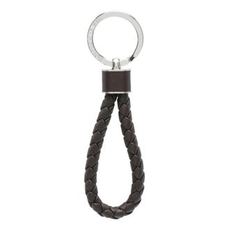 Bottega Veneta Intreccio Sleutelhanger - Heren - Sleutelhangers & Tashangers - Bruin - ONE Size - Leer - Accessoires
