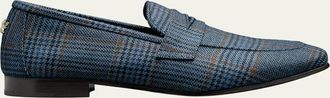 Bougeotte Flaneur Plaid Wool Penny Loafers
