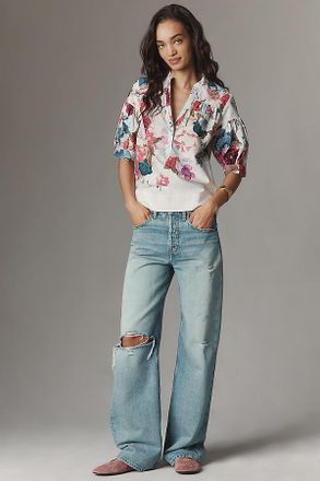 Anthropologie The Darcey Popover Swing Top