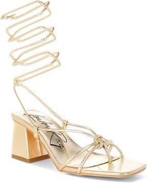 London Rag Spruce Dessert Ankle Wrap Sandal in Gold at Nordstrom Rack, Size 9.5