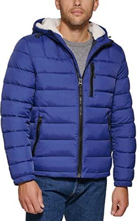 NWT Levi’s Down newest Alternative Stand Collar Quilted Puffer Jacket Blue Size Large