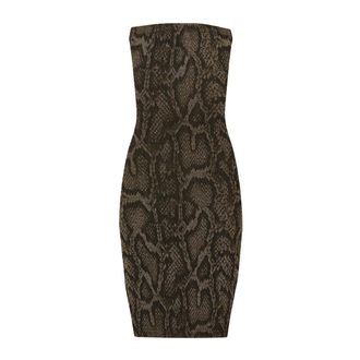 Wolford Snakeskin Jacquard Jurk - Dames - Feestkleedjes - Groen - XS - Wol - Kleedjes