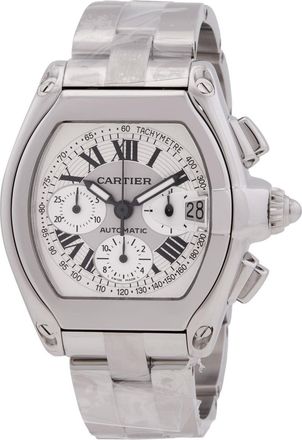 Cartier Pre-owned Pre-owned Cartier Roadster Chronograph Automatic Silver Dial Mens Watch W62019X6