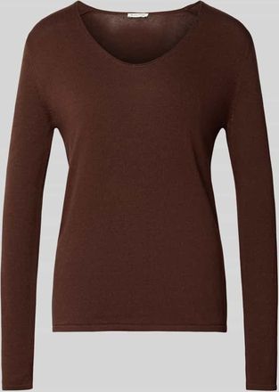 Tom Tailor Regular Fit Strickpullover aus Baumwoll-Viskose-Mix in Hazel, Größe XXXL