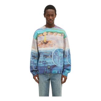 J.W.Anderson Heren, Truien, Blauw, Maat: XL Wol