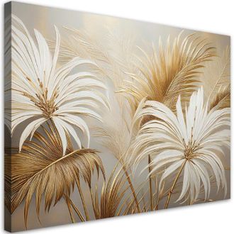 Artgeist Quadro su tela, Foglie tropicali Botanica - 100x70
