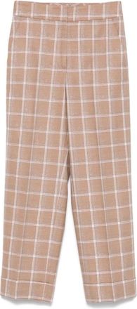PESERICO Panta Slim-fit Broek - Dames - Slim Fit Broeken - Bruin - M - Broeken