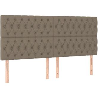 vidaXL Cabeceros 4 Unidades De Tela Gris Taupe 90x7x78/88 Cm Vidaxl