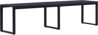 vidaXL Vidaxl - Banco De Jard&iacute;n Tablero Ps Negro 180 Cm