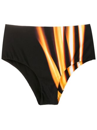 Lenny Niemeyer Slip bikini con stampa - Nero