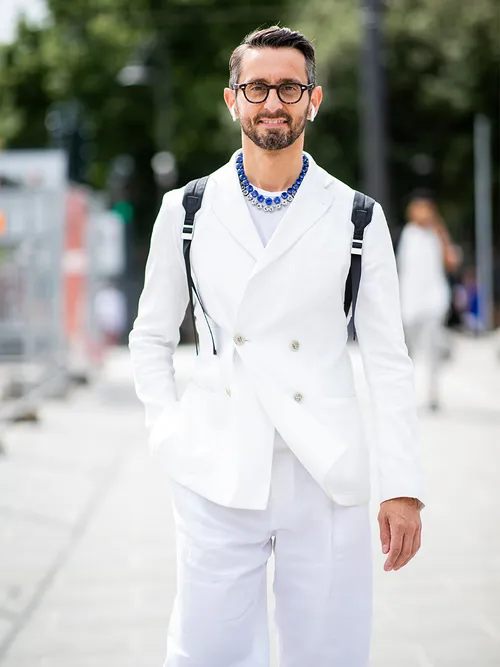 all-white clothes all-white fashion, how to wear all white, menswear trends, what's trendy for men, men's fashion trends